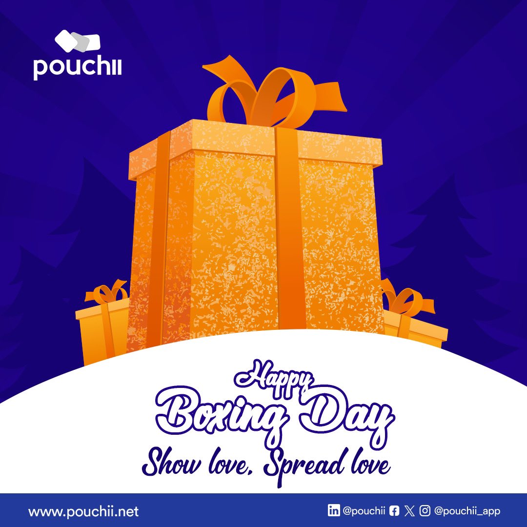 Unwrap the joy of the season and indulge in the spirit of giving.
 
Wishing you a fantastic Boxing Day!🥰
 
Let the festivities continue!🎁✨
 
#BoxingDay #HappyShopping #SeasonGreetings #Festive #Gifting #Boxing #Pouchii