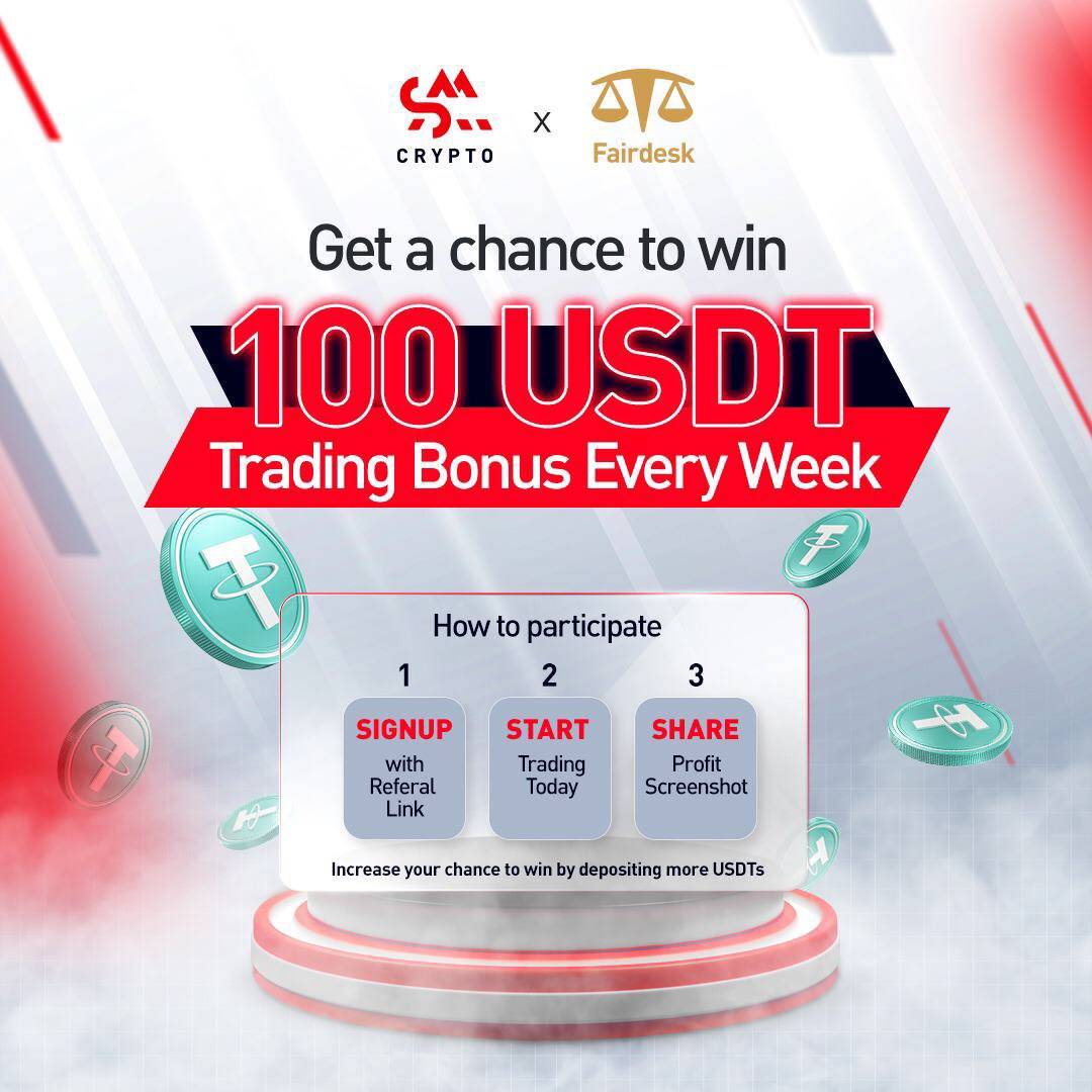 AsadAliKazmiSyd's tweet photo. ⚔️ (2023) LAST WEEK 100 dollar bonus 
@FairdeskGlobal
 weekly giveaway ⚔️ 

Comment down your profit screenshot and UID to enter weekly 100 USDT dollar bonus airdrop! 🔥

How to become eligible?
1. Sign up with my referral and start trading today

https://t.co/tfKcILtejT
2. Join https://t.co/tJDwVwSKH8
3. Like and share this post!
