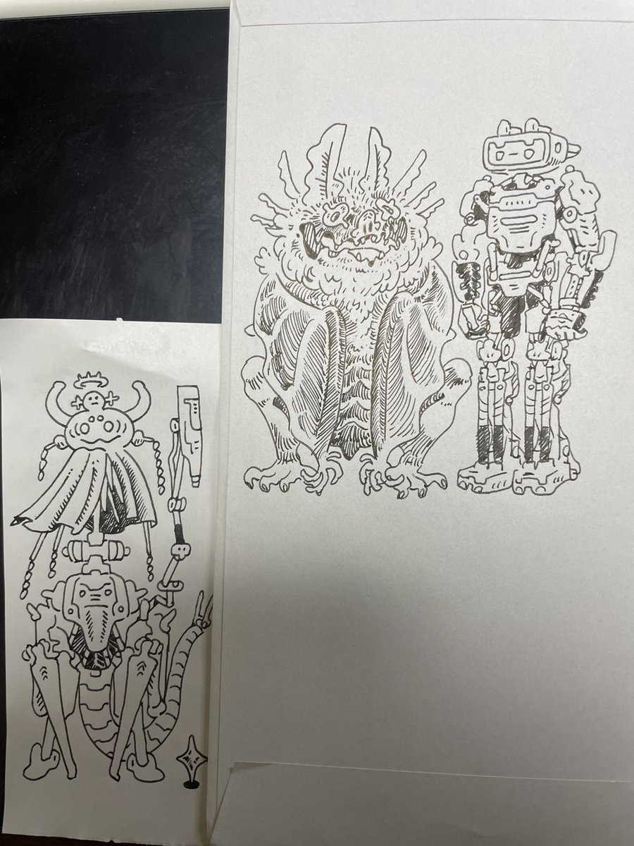 レシートや役目を終えた封筒の裏側に落書きしがち
(仕事ホボ納めました!個展準備頑張ります!) 