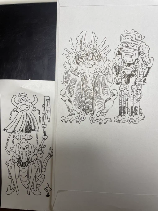 レシートや役目を終えた封筒の裏側に落書きしがち
(仕事ホボ納めました!個展準備頑張ります!) 
