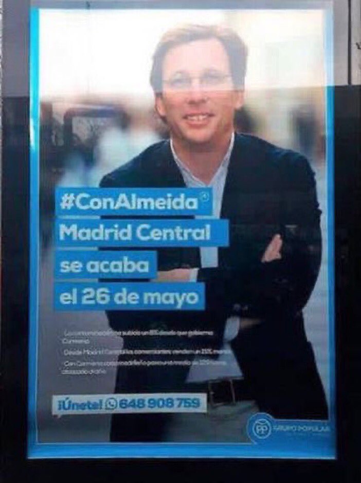 SrSpinola's tweet photo. El 26 de Mayo de 2019 este señor ganaba las elecciones municipales engañando a millones de votantes🎪

 Cambió un logo para justificar una estafa  

El próximo 1 de Enero comenzará a aplicar políticas de restricción que impedirán acceder a Madrid a 440.000🚗🚗

#AlmeidaDimisión https://t.co/dE3xvwxeBg