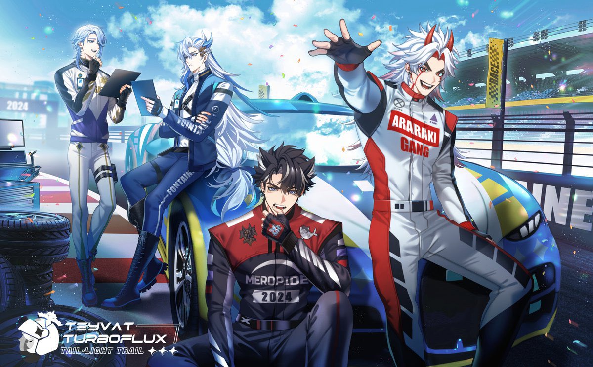 Gacha_Zone's tweet image. HoYoFair Teyvat Turboflux: Tail-Light Trail art