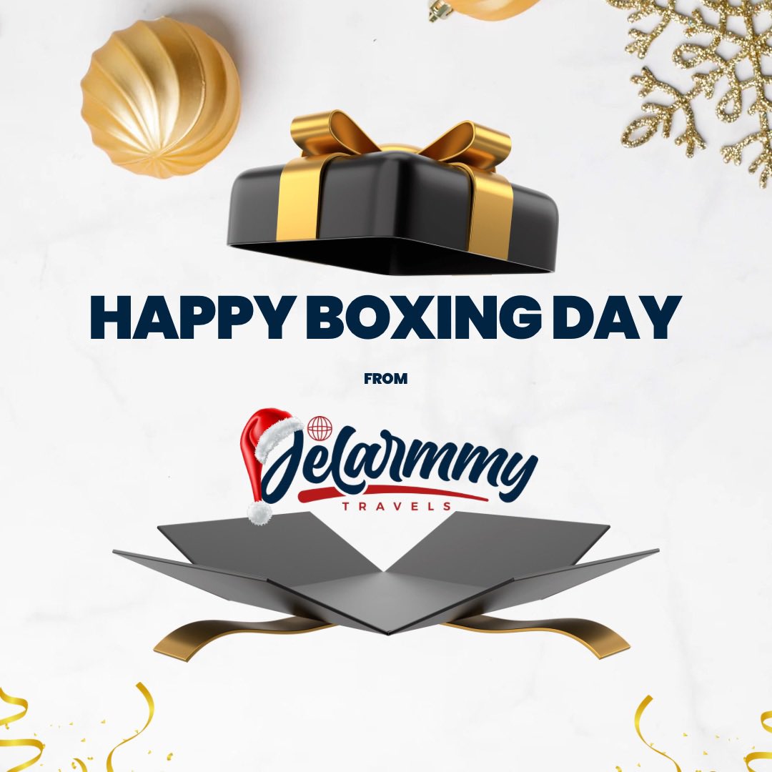 Unboxing happiness this #BoxingDay! Wishing you all joy, cheer, and fantastic finds today. 🎁 #HappyBoxingDay from all of us at JeLarmmytravels #jelarmmytravels