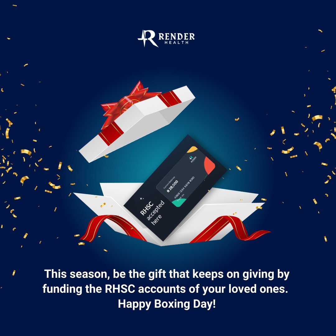 Don’t forget that you can fund the RHSC accounts of your family and friends at any time and from anywhere in the world.

Give your loved ones the best gift this season by letting them know you care about their health.
Happy Boxing Day!

#BoxingDay #Dec26 #RHSC #HealthcareSavings