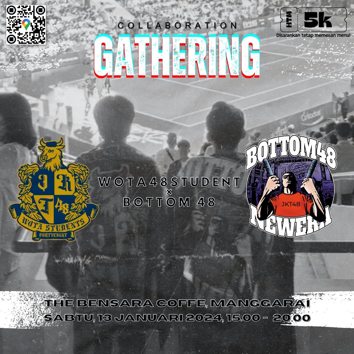 Wota48Student's tweet photo. Hallo stue!, siapa yang kemarin nanyain gath?

Kami bakal mengadakan gathering lagi nih!, kali ini kami mengajak Bottom48 untuk berkolaborasi.

Untuk menuju ke venue mimin sarankan kalian bisa naik krl dan turun dari st.manggarai atau st.matraman yaa,Ditunggu kehadirannya stue!. https://t.co/a5Ng3NRJua