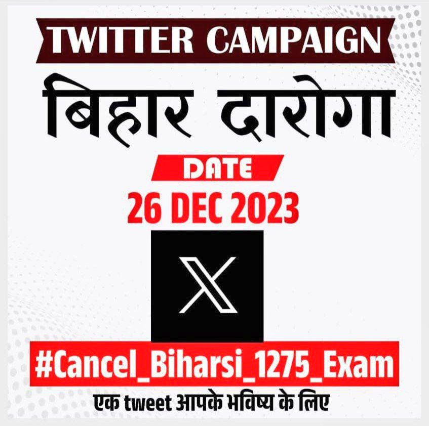 RaviMeenaHadoti's tweet photo. One Retweet For SI Students
#Cancel_Biharsi_1275_Exam
@yadavtejashwi https://t.co/BYg6TID06y