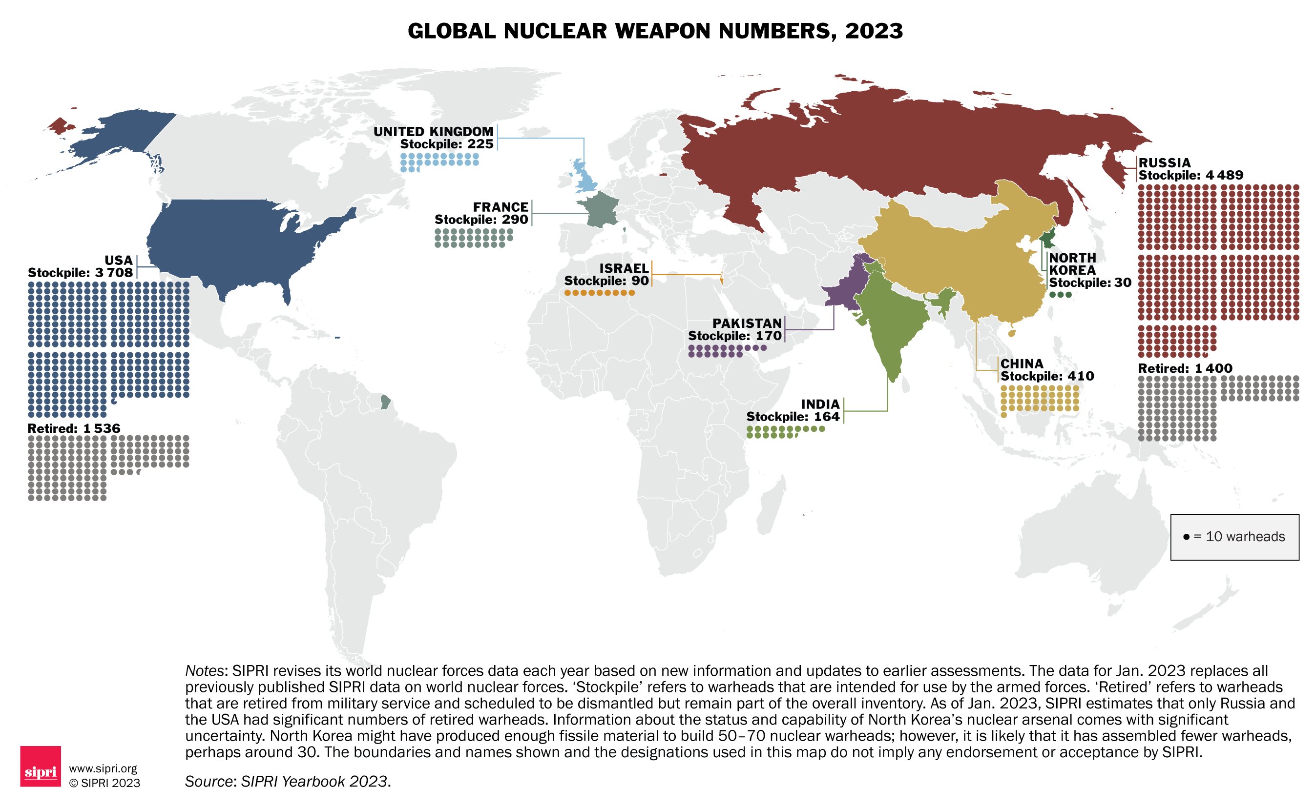 Ядерные запасы стран. Страны с ядерным оружием. Россия и США. Ядерный потенциал Китая. Количество ядерного оружия по странам на 2023.