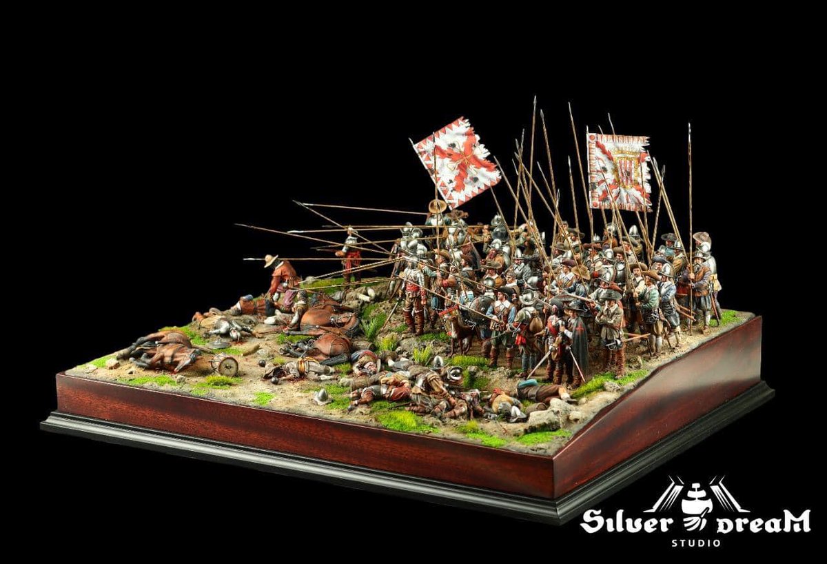 DalmauFerrer's tweet photo. Me quedo alucinando, con la paciencia y minuciosidad de algunos artistas 
¡un año y medio para hacerlo! j

Diorama “Rocroi! El último tercio (Inspired by the great work of Augusto Ferrer-Dalmau)”. Sculped and Painted by Silver Dream Studio
1/32 Scale (54mm)
Available for ordering (stimated time: 1/1,5 years)
