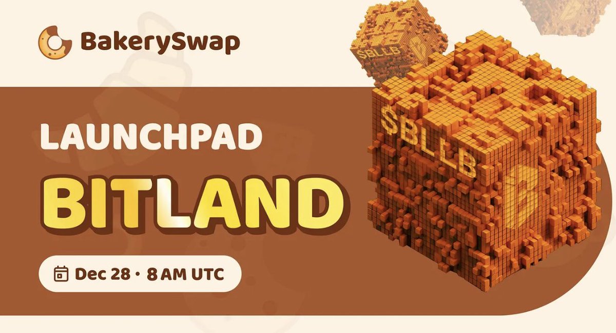 ✨ Bake 新的ido项目 <a href="/Bitland_zone/">BitLand</a> ，AI驱动的比特币社交元宇宙。 搞了2个Beta白名单抽给大家吧~  

🎁 2个IDO Beta白名單（打了给BRC20代币） 

1⃣️关注<a href="/Bitland_zone/">BitLand</a> + <a href="/bakery_swap/">BakerySwap</a> + @zyclw 
2⃣️点赞+转推+tag3
3⃣️ airdrop.bitland.zone 这里可以领取额外的空投