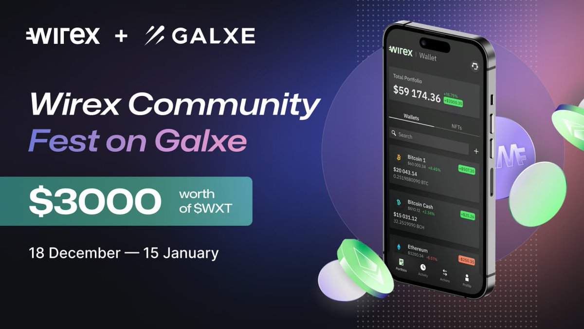 DaoOeg's tweet photo. 😍😍 Wirex x OEG DAO Collaboration giveaway ✨🎉

🏆 Prize Pool »» $100 $USDT  #reward (20 winners)

✅ Follow @wirexapp & @Daooeg
✅ Like, RT, Tag 3 Friends 🔔
✅ Finish Galxe https://t.co/LVqGuav5Sa
✅ Comment Your Metamask Address

⏳ Ending Time: 30th DEC

#airdrop #giveaway #usdt #galxe #token #bcs #crypto #wirex #oegdao #BTC #BRC20
