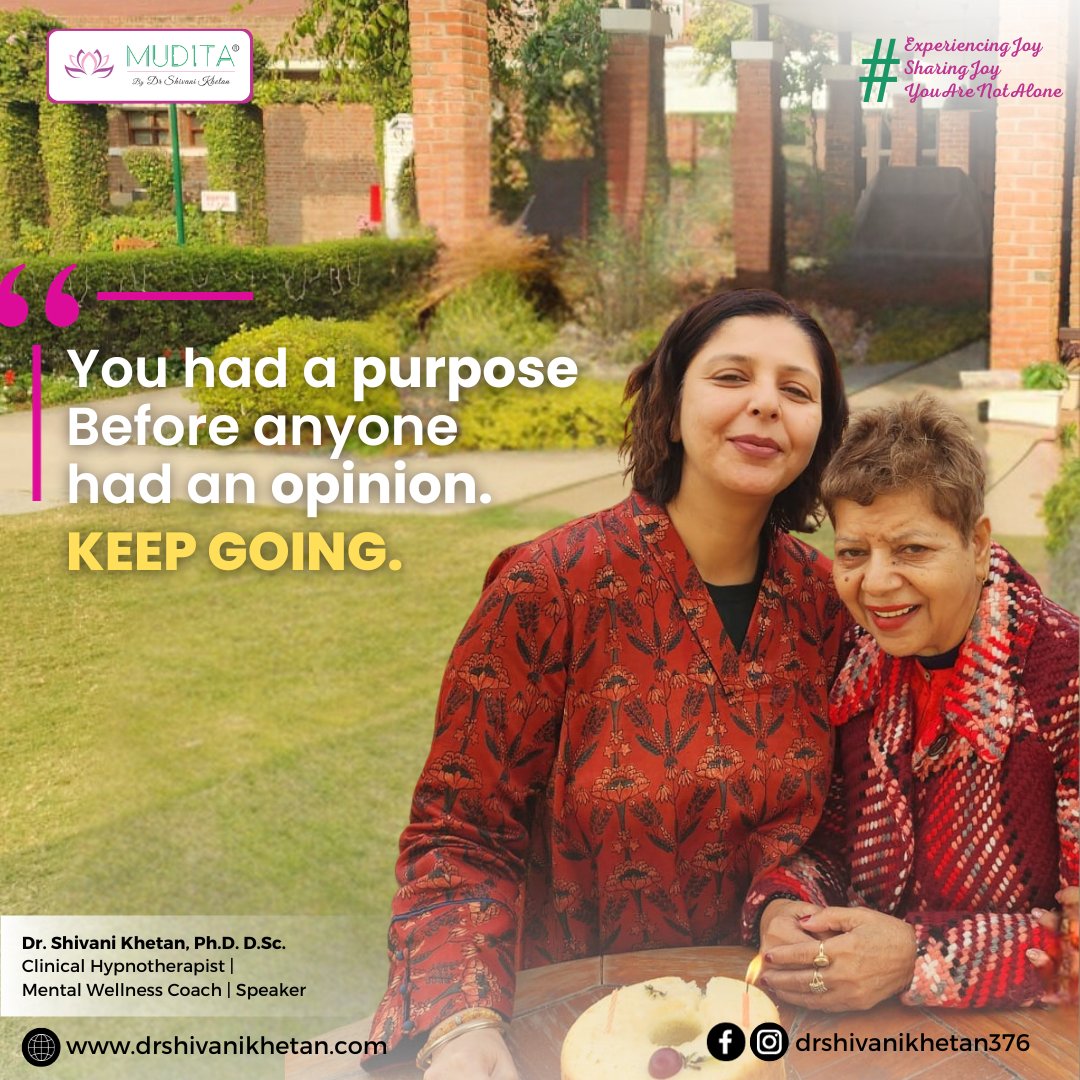 MuditaBlessings's tweet image. Opinions are temporary, purpose is everlasting. Keep going and let your legacy speak louder than any critique.
#purposeoveropinions #keepgoingstrong #persistwithpurpose #believeinyourself #purposefulliving #drshivanikhetan #mudita #experiencingjoy #sharingjoy #youarenotalone