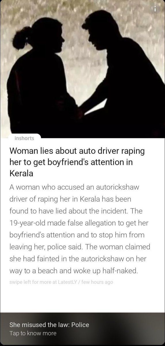 A woman creates a #FakeRape story to garner #attention from her boyfriend, falsely accusing an innocent auto driver.
Such actions undermine the #seriousness of real issues & can have severe consequences.
Let's prioritize truth & responsible behavior. 
#TruthMatters #Consequences