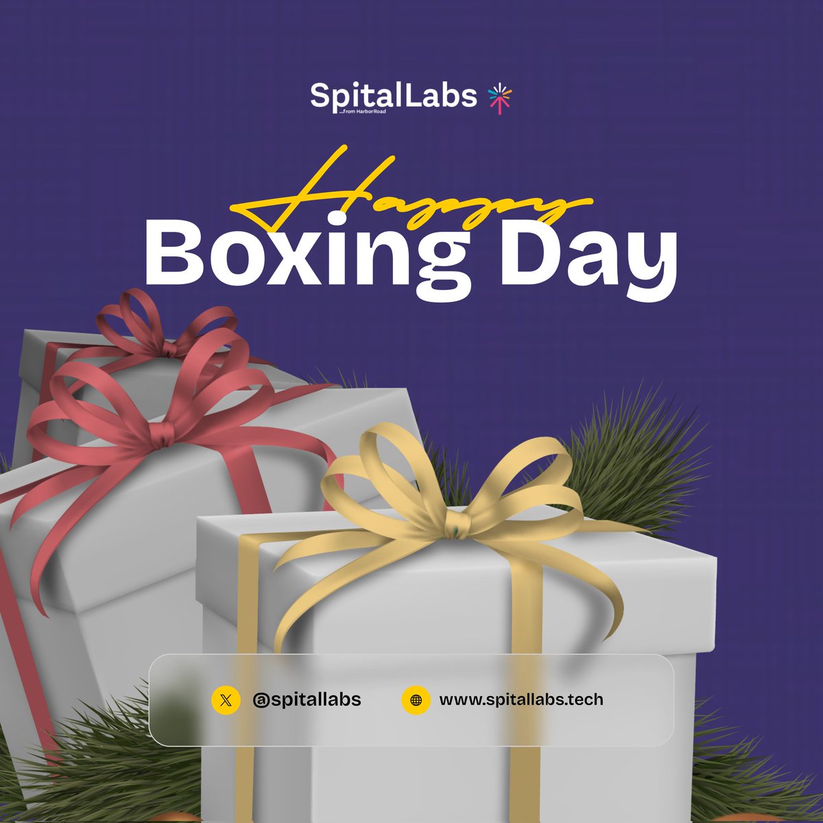 SpitalLabs's tweet image. Happy Boxing Day from all of us at SpitalLabs 

Unbox innovation, unwrap excitement!

Cheers 🥂

#Boxingday #SpitalLabs