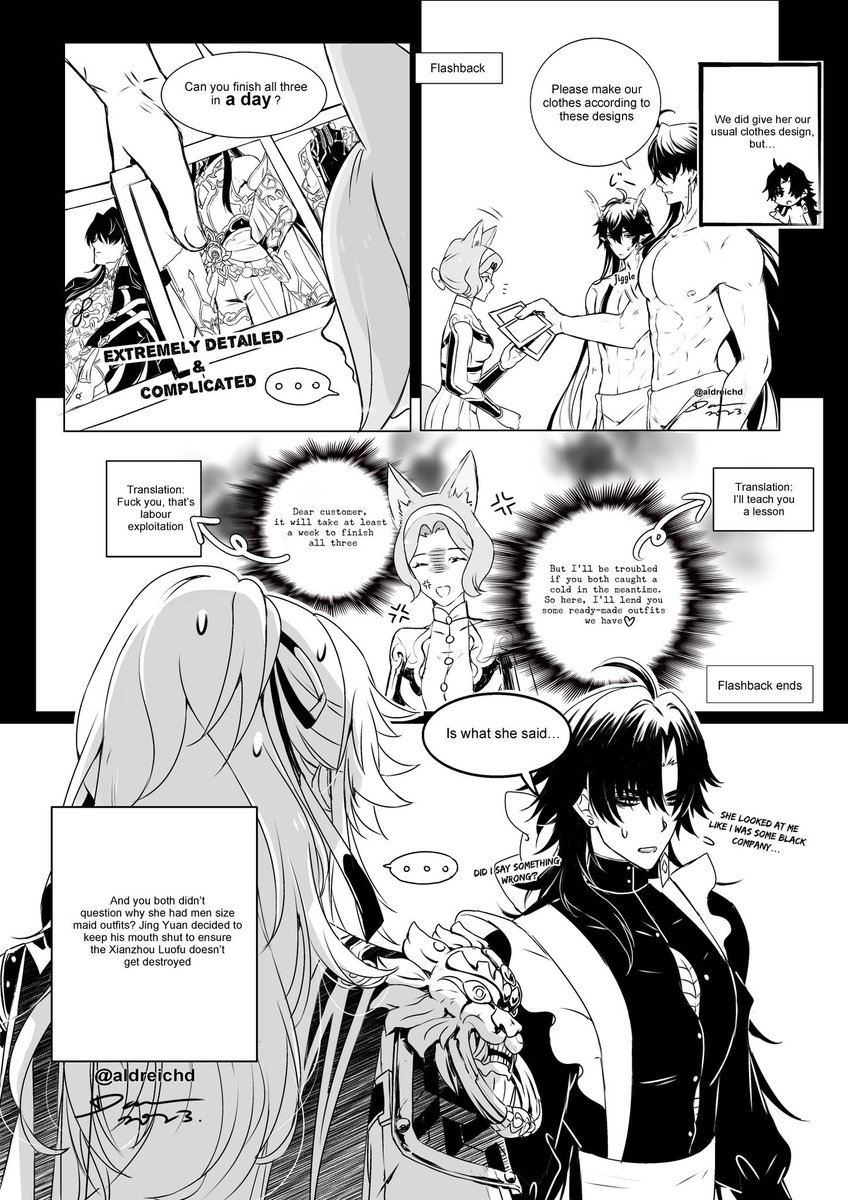 Untitled HSR fancomic (Part 5/6)  #HonkaiStarRail #Blade #DanHeng #JingYuan