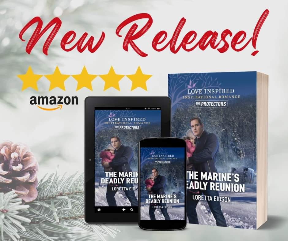 lorettajeidson's tweet photo. Woohoo! The Marine's Deadly Reunion releases TODAY! Happy Book Birthday! Celebrate with me and grab your copy today!
Amazon: https://t.co/hBUApO9ysG
#lorettaeidson
#loveinspiredsuspense
#Harlequin
#MustRead
#TheMarinesDeadlyReunion https://t.co/JN2HkQfBQa