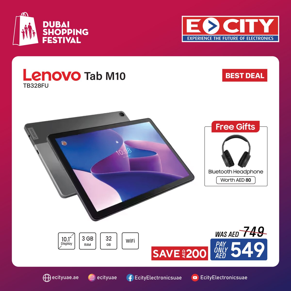 Lowest prices on tablets now available at Ecity! Shop online or Visit your nearest store for incredible offers.

Shop online : ecityuae.ae/dsf-sale/

Locate your nearest Ecity store : ecityuae.ae/index.php?disp…

#dsf #dsf2024 #tabletdeals #ecity #uae #uae