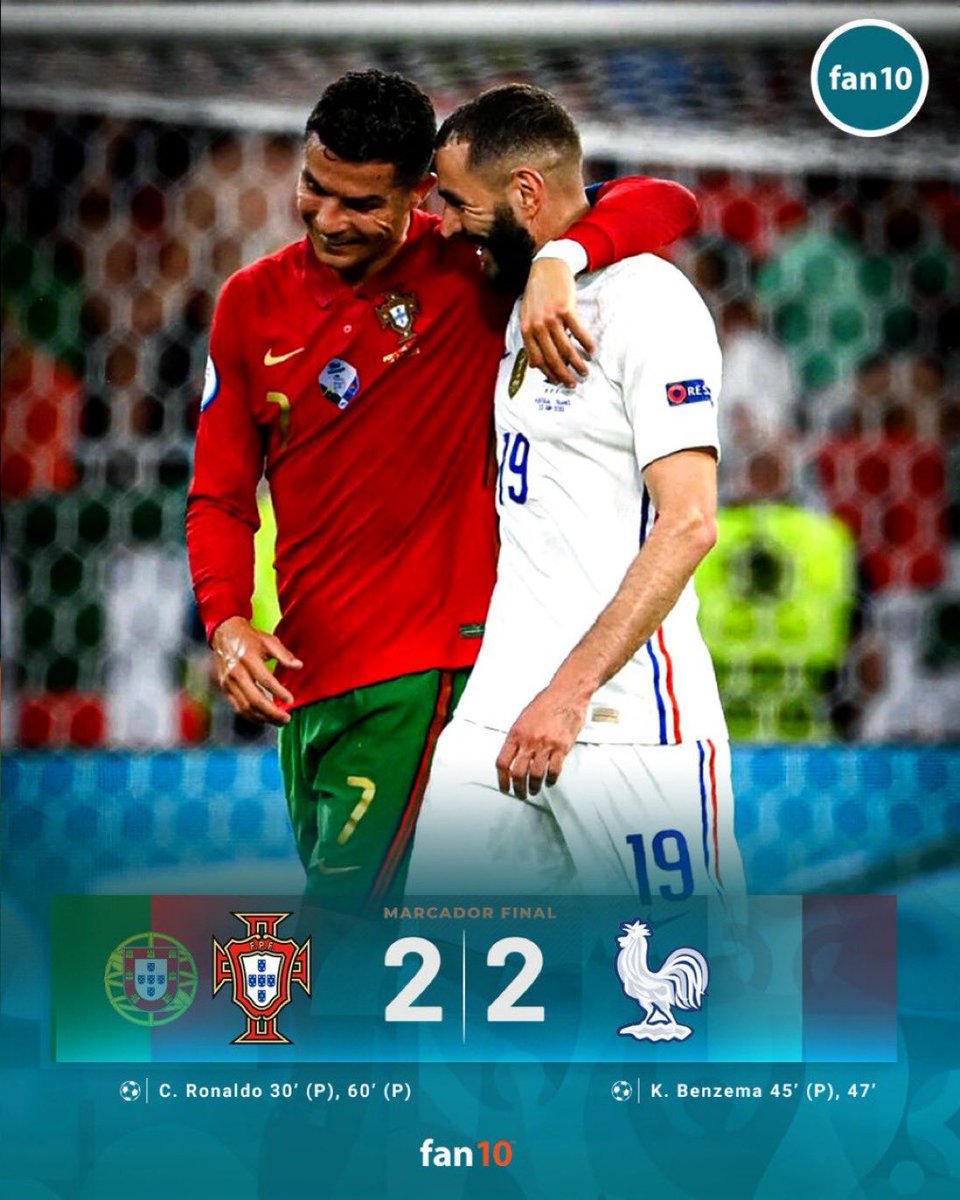 Esta tarde a las 19:00h, Cristiano Ronaldo y Karim Benzema se reencontrarán.

La última vez que lo hicieron fue en la EURO2021. Aquel partido acabó con un doblete de ambos jugadores.