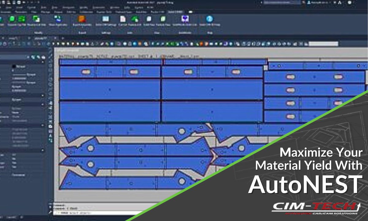 Cimtechsoftware's tweet image. AutoNEST by CIM-TECH automatically maximizes your material yield. This nesting software takes the guesswork out of placing your parts on your material while saving time and money. Read more about AutoNEST here: https://cim-
tech.com/products/auton… #AutoNEST #CIMTECH