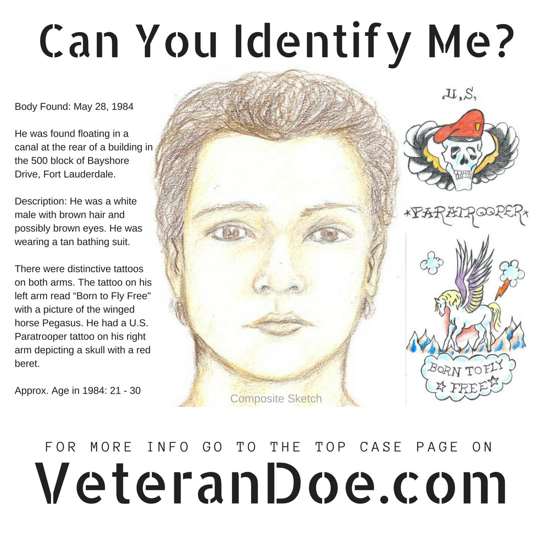 Paratrooper John Doe #FortLauderdale #Florida  - Read about his case: veterandoe.com/top-case.html

#ftl #MissingPerson #flmag #weareftl #flpd #teamftl