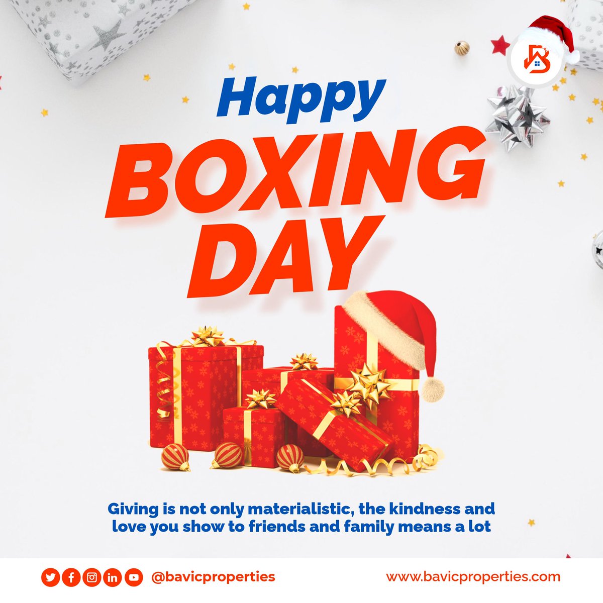 May this Boxing Day overflow with warmth, love, and kindness. At Bavic Properties, our greatest joy is fostering communities filled with compassion and care. Wishing you a day of togetherness and a home that’s a sanctuary for love to thrive. Happy Boxing Day! 🎁🎁 #BoxingDay