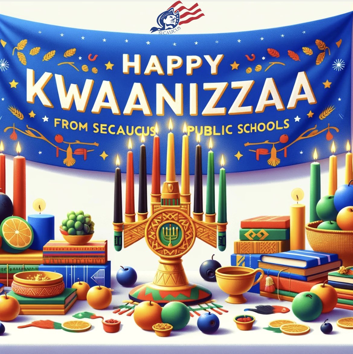 Happy Kwanzaa! Secaucus Public Schools embraces the seven principles of this vibrant tradition. May your homes be filled with joy and unity during this festive season. @SecaucusPSD #HappyKwanzaa #Community #CelebrateHeritage