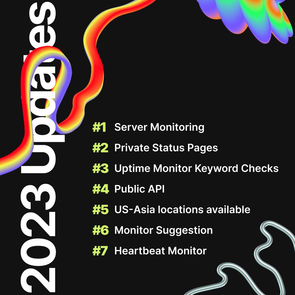monsparkapp's tweet image. 🎉  Introducing MonSpark 2023 Wrapped! 🎉

Explore the adventure at monspark.com and be part of the excitement. Your presence adds a spark to the journey! 👾 ✨

#2023wrapped #uptimemonitoring #monitoringtools #TechNews