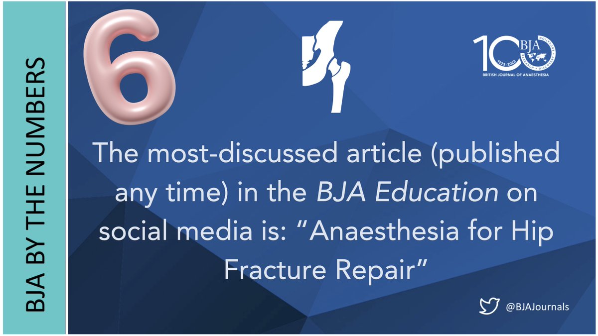 British Journal of Anaesthesia (@bjajournals) on Twitter photo In our end-of-year round-up, we count down to 2024 with some statistics about the BJA Journals.
BJA Education is a leading provider of continuing education for #anaesthesia #perioperativemedicine #painmedicine & #criticalcare
bjaed.org/article/S2058-…
#anaesthesia #openaccess In our end-of-year round-up, we count down to 2024 with some statistics about the BJA Journals.
BJA Education is a leading provider of continuing education for #anaesthesia #perioperativemedicine #painmedicine & #criticalcare
bjaed.org/article/S2058-…
#anaesthesia #openaccess