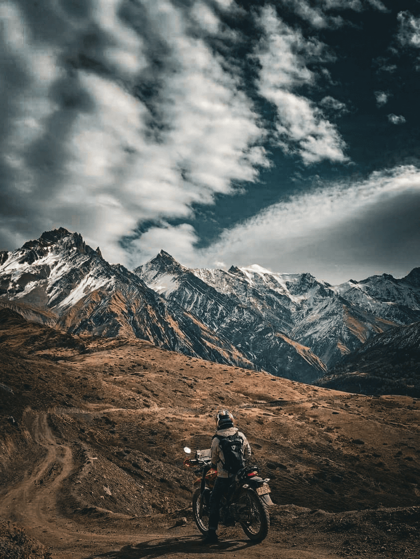 Pedals and peaks – a perfect blend of adrenaline and awe. Cheers to conquering the heights of Nepal on two wheels! 🌄🚲 🏍️
Our ride to #UpperMustang on #Heroxpulse200
Ps; Its not an AI generated picture.

#Nepal #Motorbiketour #Visitnepal