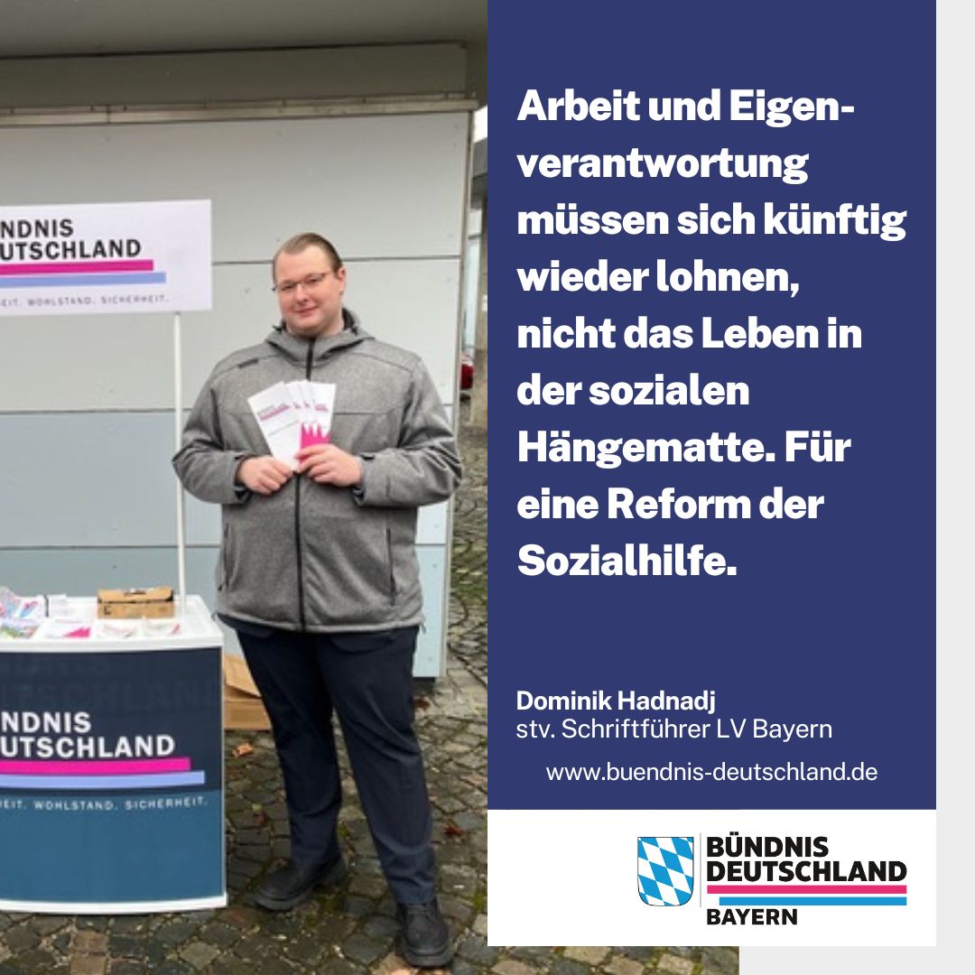 buendnisby's tweet photo. Das #Bürgergeld in seiner jetzigen #Form stellt eine #Vorstufe zum bedingungslosen #Grundeinkommen dar und widerspricht dem #Leistungsgedanken, welcher die #Wirtschaft wieder stark werden ließ. Die #Erhöhung des Bürgergeldes ist ein #Schlag ins #Gesicht und gehört gestoppt! https://t.co/AVyg41JXWQ