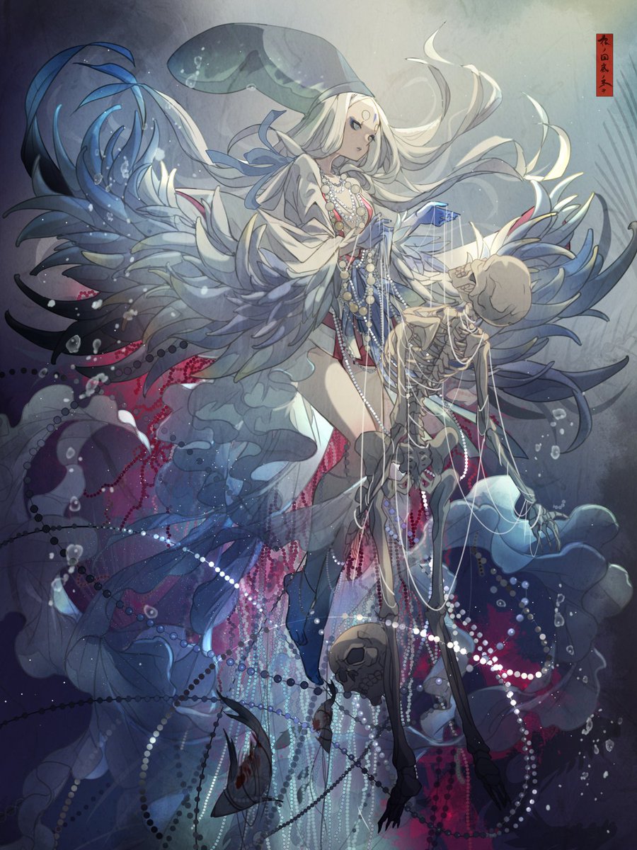 「#今年も残りわずかなのでお気に入りの4枚を貼る  和風アジアンなオリジナルイラス」|七原しえ@イラストレーター ShieNanahara/画集『緋花』のイラスト
