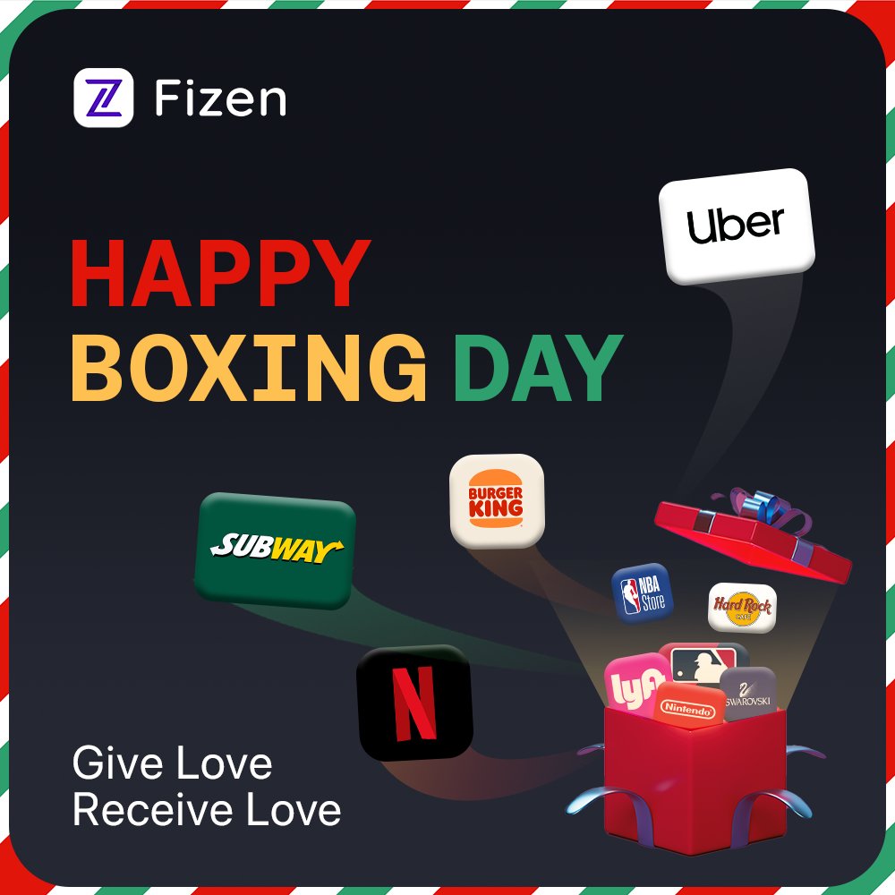 🎄 Christmas may be over, but the joy continues!

🎇 HAPPY BOXING DAY 🎇

🎈 Wishing you a day filled with love, laughter, amazing moments, and maybe a few surprises! 🎁

⭐️ Open up Fizen Super App and keep the celebration going
🔗 fizen.io/download

#Fizen #FizenSuperApp