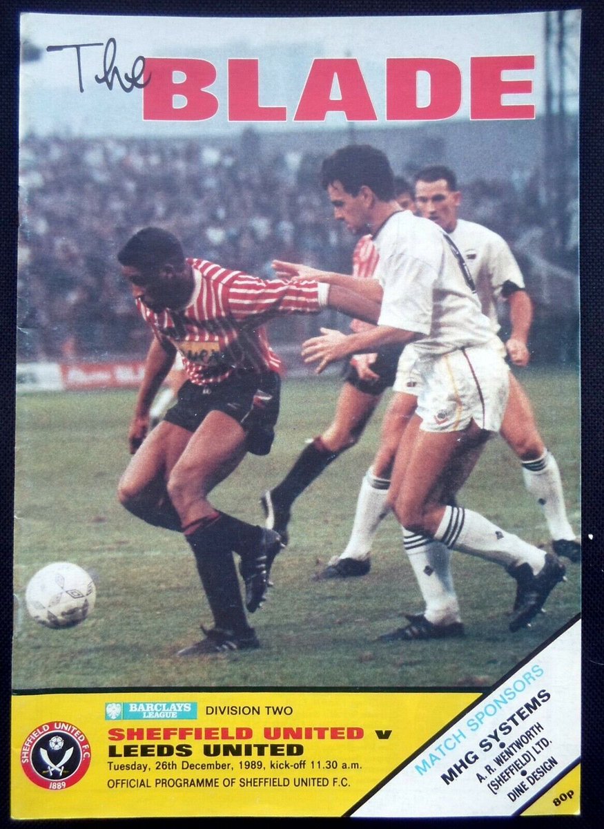 AntSSimo19's tweet photo. Boxing Day 26th December 1989
Blades 2 Leeds 2
Scorers - Wilf Rostron, Tony Agana
Team - Tracey, Hill, Rostron, Booker, Stancliffe, Morris, Bradshaw, Gannon, Agana, Deane, Bryson
#SUFCvLUFC
#SUFC⚔️ #LUFC https://t.co/RTDsSIm1Gq
