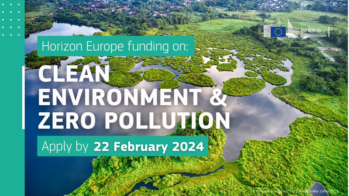#Pollution is the largest environmental cause of disease &amp; premature death. #HorizonEurope will fund innovative techniques to: 

🔬Monitor #water quality
🍊Assess environmental impact of #FoodSystems
🔁Recycle fertilisers
✅Achieve #ZeroPollution

Apply👉europa.eu/!KxvFNn
