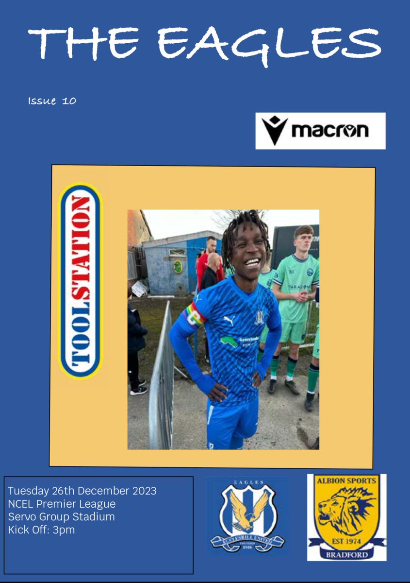 keighleytownfc_'s tweet photo. This afternoons digital programme 📰 can be found by clicking the link:💻 📱

https://t.co/TeQOCJLtjH

#NCEL #NonLeague #football #EccleshillUtdFC #COYE #Eagles #EUFC #UTE🦅 https://t.co/DOxyxxI7QH