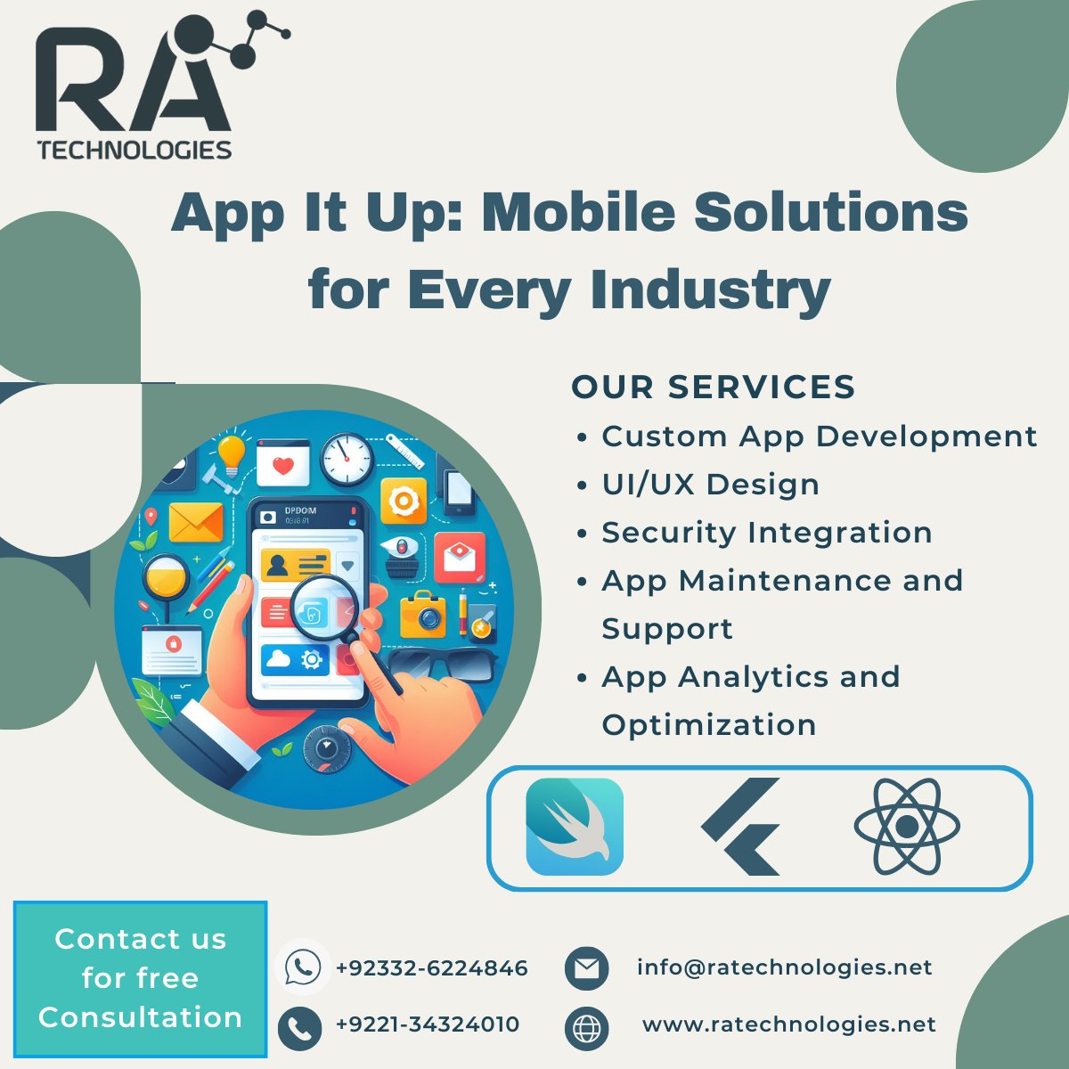 technologies_ra's tweet photo. 1/8
𝐀𝐩𝐩 𝐈𝐝𝐞𝐚 𝐭𝐨 𝐀𝐩𝐩 𝐑𝐞𝐚𝐥𝐢𝐭𝐲: 𝐑𝐀𝐓𝐄𝐂𝐇 𝐌𝐚𝐤𝐞𝐬 𝐢𝐭 𝐇𝐚𝐩𝐩𝐞𝐧!

Are you dreaming of a mobile app that elevates your brand, engages your audience, and drives business growth? Look no further than RA Technologies, your one-stop shop for crafting
+++++++ https://t.co/8KtOPIP0jT