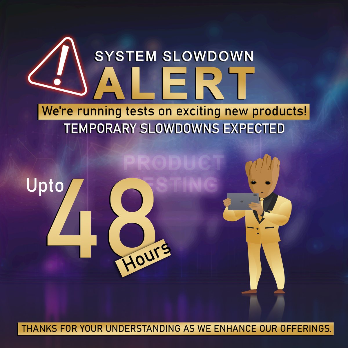 System Slowdown Alert
We're running tests on exciting new products! Temporary slowdowns expected (upto 48 hours). Thanks for your understanding as we enhance our offerings.

#slowdownalert #producttesting #vrcnetwork #vrcscan #vrc #vzoneworld #vrcrewards #vrcworld #btc #vrccoin