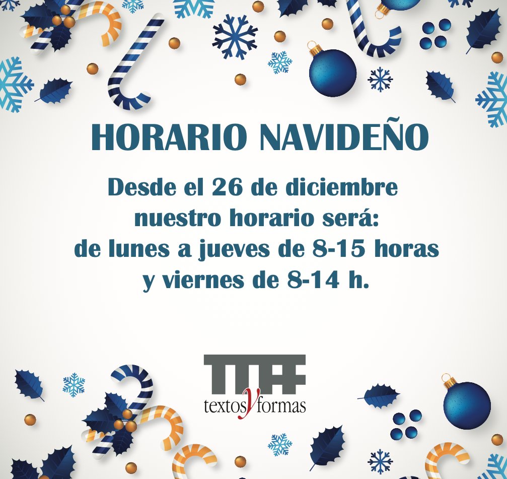Horario en Navidad.