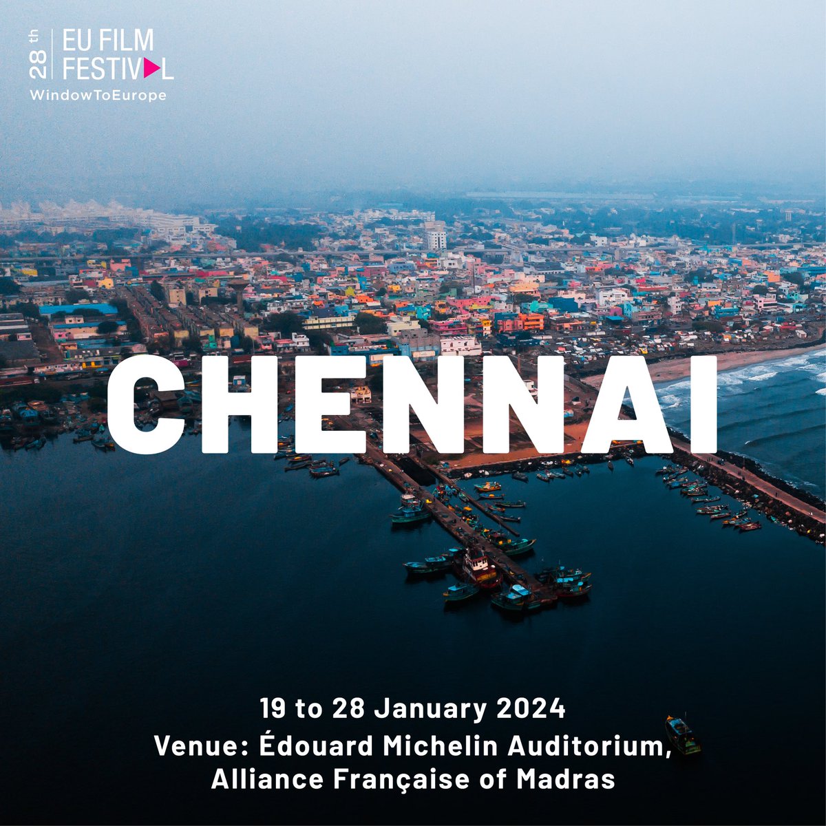Chennai, it's showtime!🎬The European Union Film Festival #EUFF2024 is coming to #Chennai.

We bring to you a spectacular showcase of European cinema including 28 films in 25 languages, spanning multiple languages &amp; cultures. And guess what? It's FREE for everyone!

<a href="/EU_in_India/">EU in India</a>