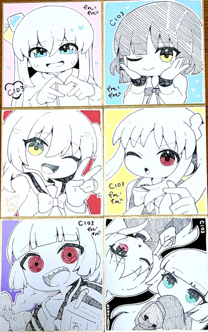 冬コミ用の色紙描けました🎁 #C103 