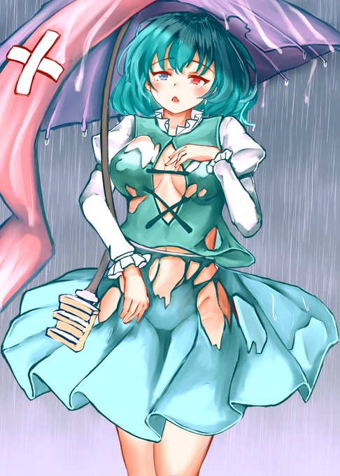 台風に見舞われた小傘ちゃん🌀
☂️「今夜…、わちきを泊めて…🥺🥺」

ラフ本の最後のページに乗せてた小傘ちゃんです(っ ॑꒳ ॑c) 