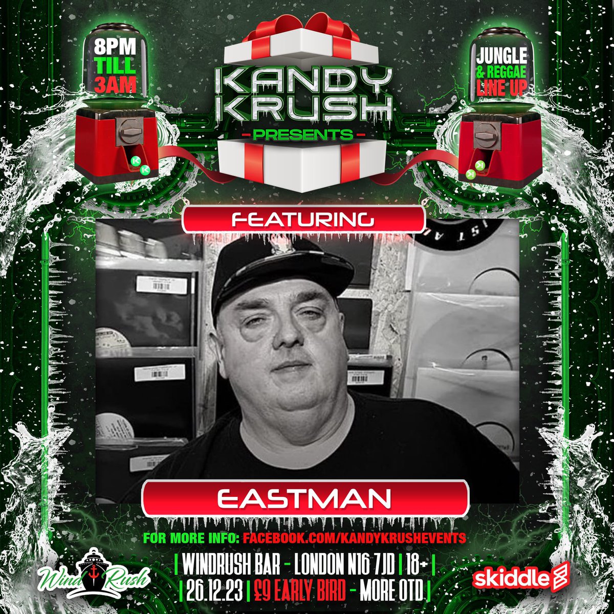 EastmansoundUk's tweet image. Happy Boxing Day! Catch me tonight 10.15pm plus full line up Kandy Krush 
@ The WindRush bar N16 7JD