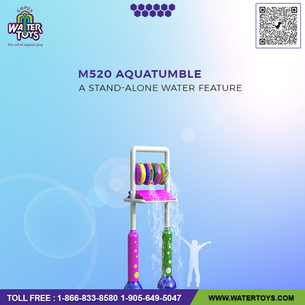 empexwatertoys's tweet image. THE ART OF AQUATIC PLAY
The #Aquatumble is a free-standing #waterstructure suitable for secure placement in spray park setups without standing #water or in shallow pools up to 3’(1m) depth.
👉watertoys.com
Call us at 1-866-833-8580 or 905-649-5047 if you have any query.