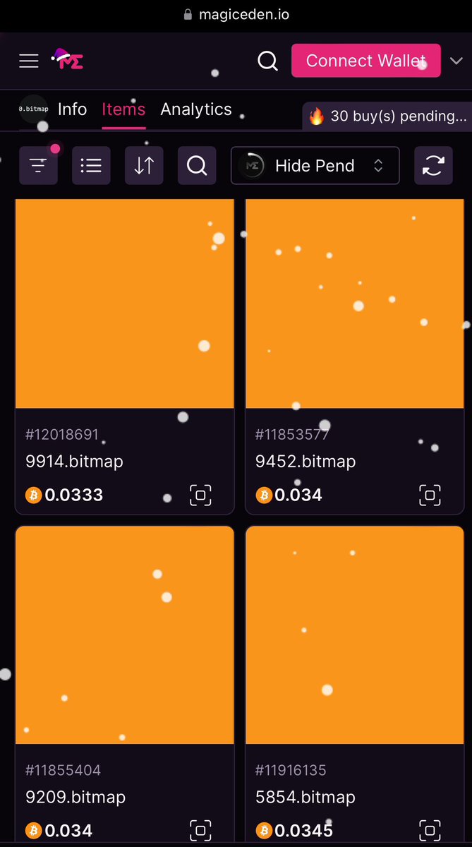 KingofOrdinal's tweet image. Bitmap sub10k Collection:

Floor 0.0333 BTC🤨
25 sales till 0.075 BTC floor🔥
40 sales till 0.1 BTC floor👀
280 sales till 1 BTC floor💥
448 total listings📉

#Bitcoin #Ordinals