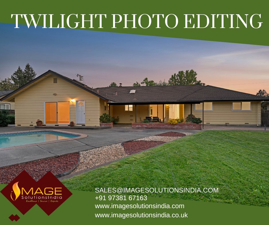 🌅 🏞️✨ Our team is dedicated to providing you with high-standard twilight photo editing services that will make your property shine like never before. 💫🏡 #TwilightPhotography #RealEstateEditing #ImageSolutionsIndia #EnchantingProperties #CaptivatingMasterpieces