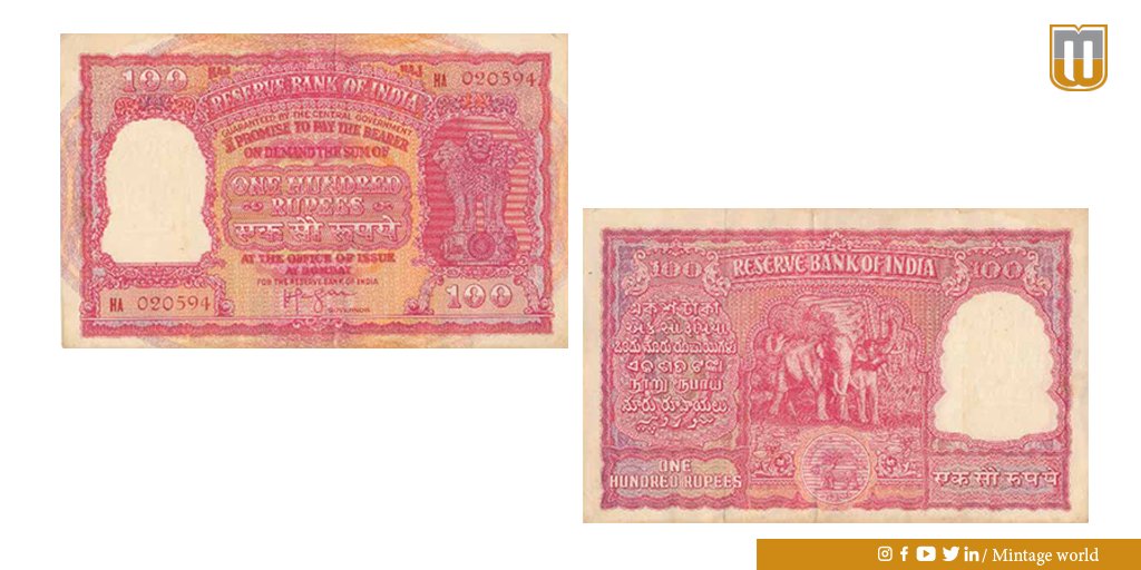 MintageWorld's tweet photo. The #Government of #India issued these notes to Indian #Haj Pilgrims for exchange with the local currency in #SaudiArabia.
These banknotes, issued only in 1959 and signed by RBI Governor HVR Iyengar, are extremely rare.
#mintageworld #banknotes #papermoney #money https://t.co/lnpkONhoOy