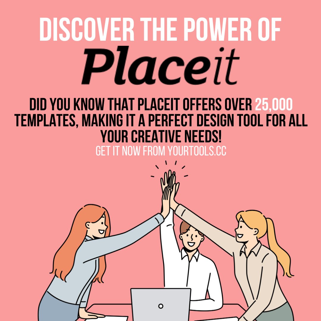 shared_tools's tweet image. Did you know that Placeit is the secret weapon for all your design needs? 💡 It&apos;s the ultimate tool to create stunning visuals effortlessly! 🎨 Get it now from yourtools.cc and try yourself!
#Placeit #DesignMadeEasy #yourtoolscc #Digitalaccess #Digitalmarketinghacks