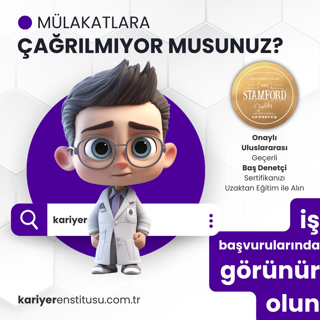 🌐 Kariyerinizi yükseltin ve İngiltere merkezli Stamford Quality tarafından onaylanmış bir ISO Baş Denetçisi olun. 🇬🇧

kariyerenstitusu.com.tr

#KariyerYükseltme #DenetçiEğitimi #StamfordQuality #Sertifikasyon