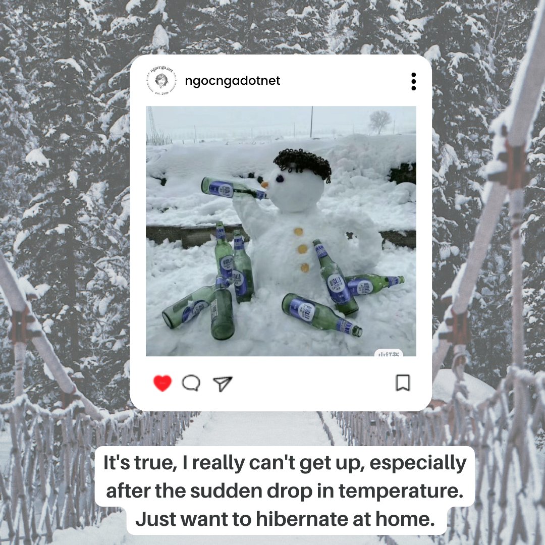 ngocngadotnet's tweet image. ngocnga.net/hibernate-mode…
❄️☕🛏️ #WinterBlues #HibernateMode
Shì wǒ zhēn de, pá bù qǐlái, yóuqí shì túrán jiàngwēn zhīhòu, zhǐ xiǎng zàijiā dōngmián.
#1quotein3languages #chineselanguage #learnchinese #learnmandarin #studychinese #chinesewords #weibo #chinese #mandarin #pinyin