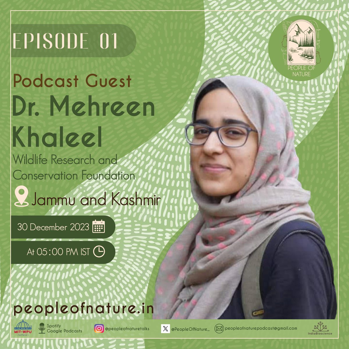 People Of Nature Podcast (@peopleofnature_) on Twitter photo 🎙️Our guest for Episode 1 is Dr <a href="/mehreenkhaleel/">mehreen.khaleel</a> , a
primatologist turned conservationist.
Join us as she shares her incredible journey from studying Himalayan Langurs to creating the Wildlife Research and Conservation Foundation <a href="/WRCFoundation/">Wildlife Research Conservation-WRCF</a>
in her native Jammu and Kashmir 🎙️Our guest for Episode 1 is Dr <a href="/mehreenkhaleel/">mehreen.khaleel</a> , a
primatologist turned conservationist.
Join us as she shares her incredible journey from studying Himalayan Langurs to creating the Wildlife Research and Conservation Foundation <a href="/WRCFoundation/">Wildlife Research Conservation-WRCF</a>
in her native Jammu and Kashmir