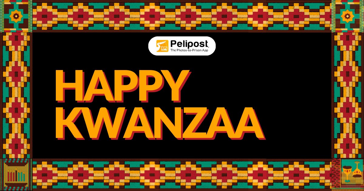 Sending warm wishes to our #PelipostFam for a meaningful and festive Kwanzaa celebration. 🕯️🌟 #HappyKwanzaa

 #Pelipost #PhotosToPrison #PrisonPhotoApp #SendPicsToPrison #SendSomeLove #PrisonFamilySupport #SendLoveBehindBars